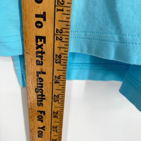 Lilly Pulitzer Polo Women’s Small Teal Vintage Coastal Embroidered Palm Tree - Picture 5 of 7